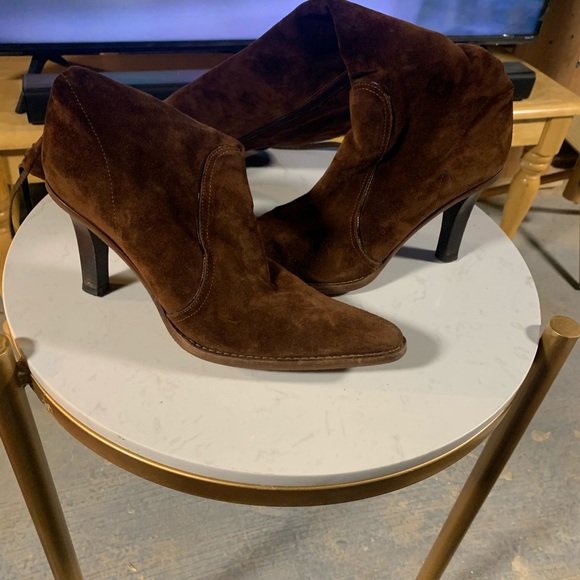 Suede and Leather Coach Boots Size 8 - Picture 5 of 5